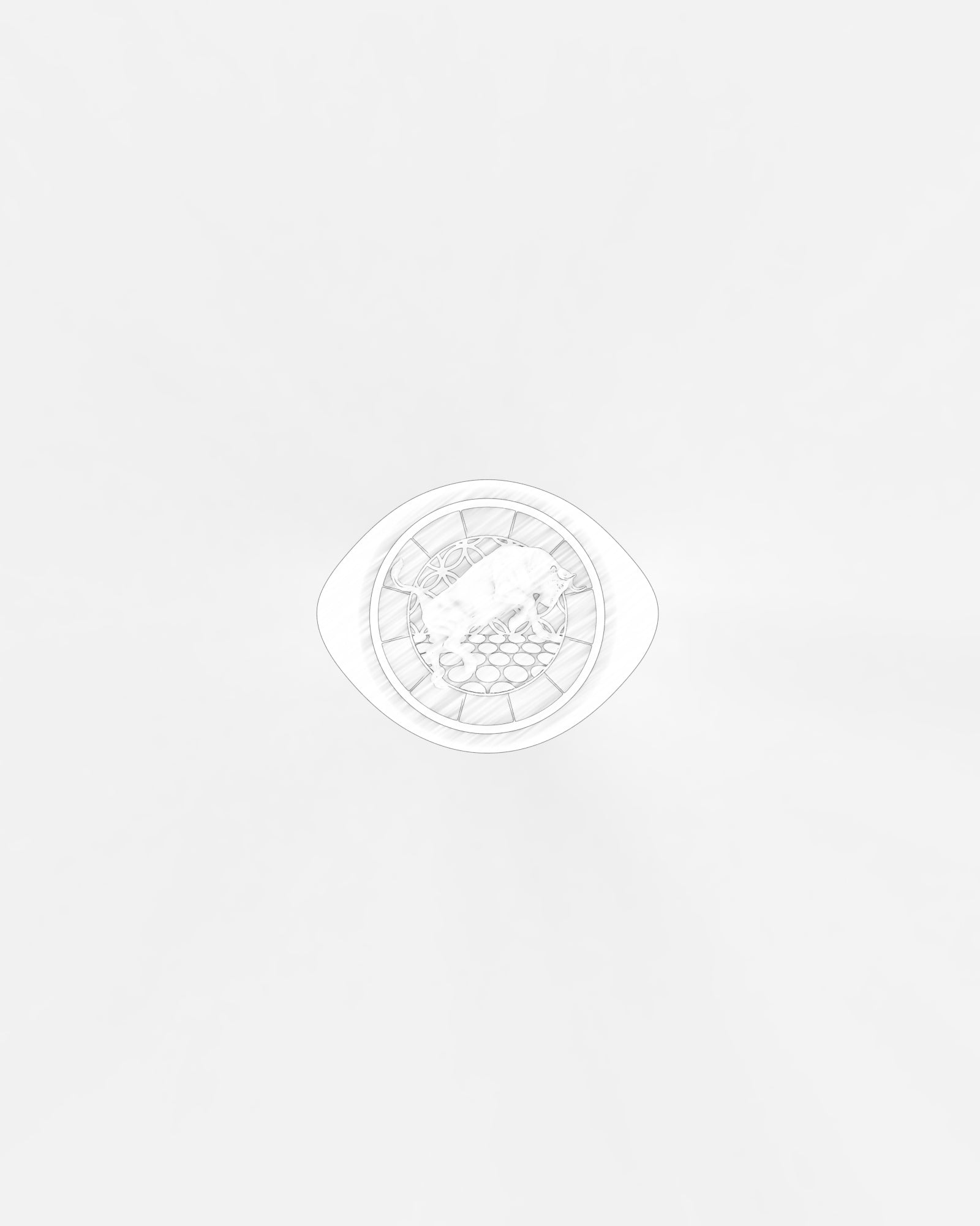 The Bull Large Signet Ring in Sterling Silver by Wilson Grant