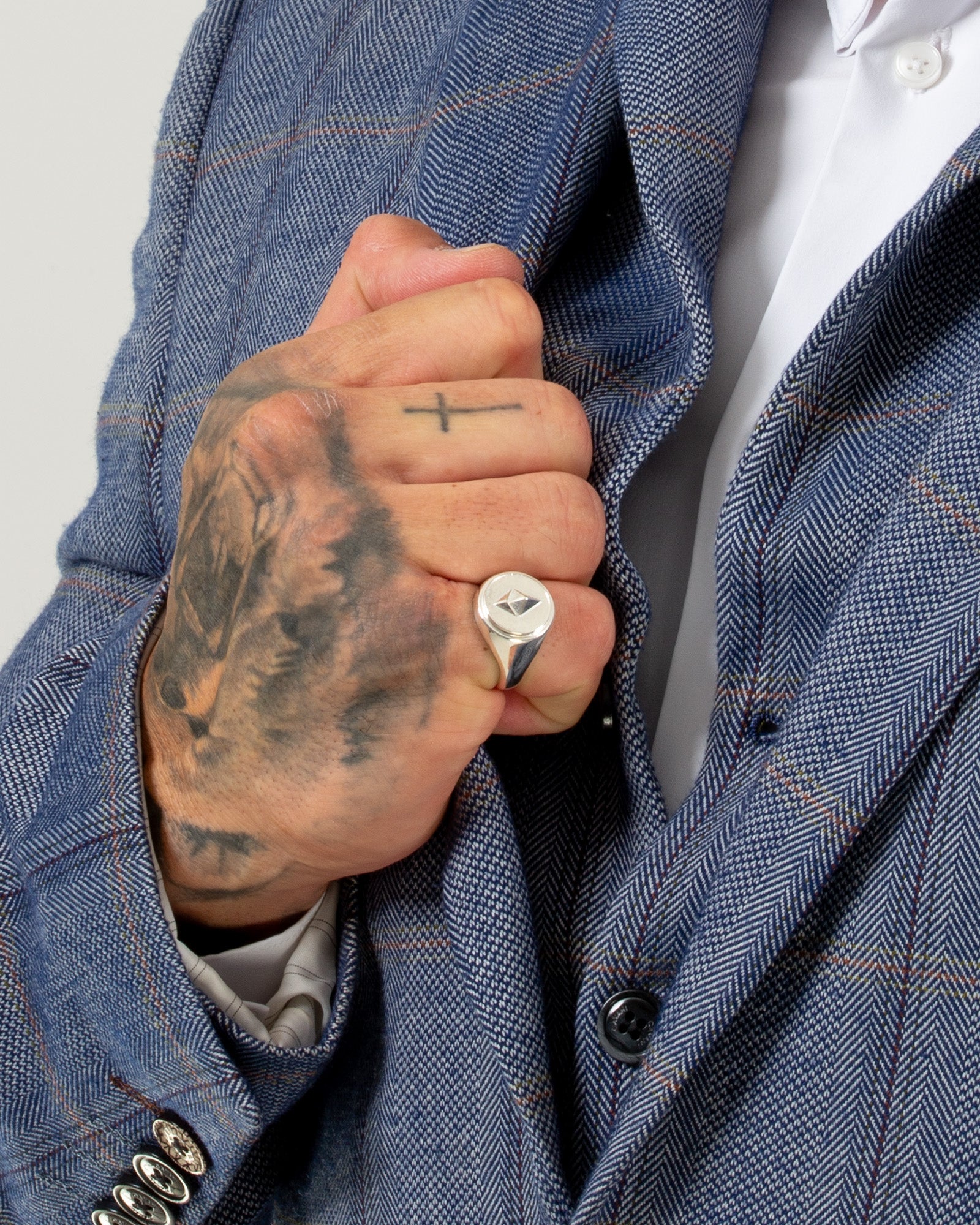 Large Ethereum Crypto Ring in Sterling Silver by Wilson Grant