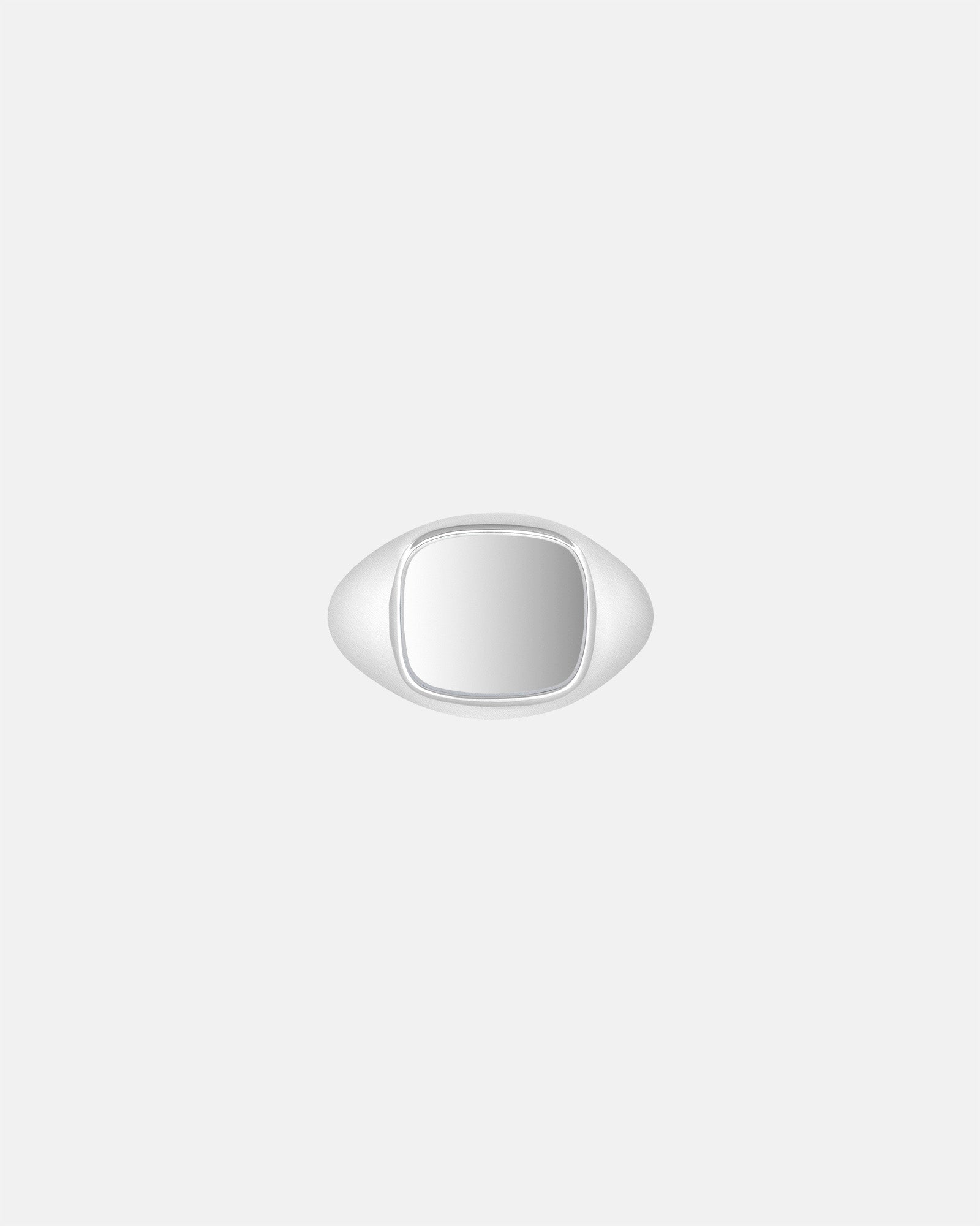 Minimal Square Signet Ring in Sterling Silver by Wilson Grant