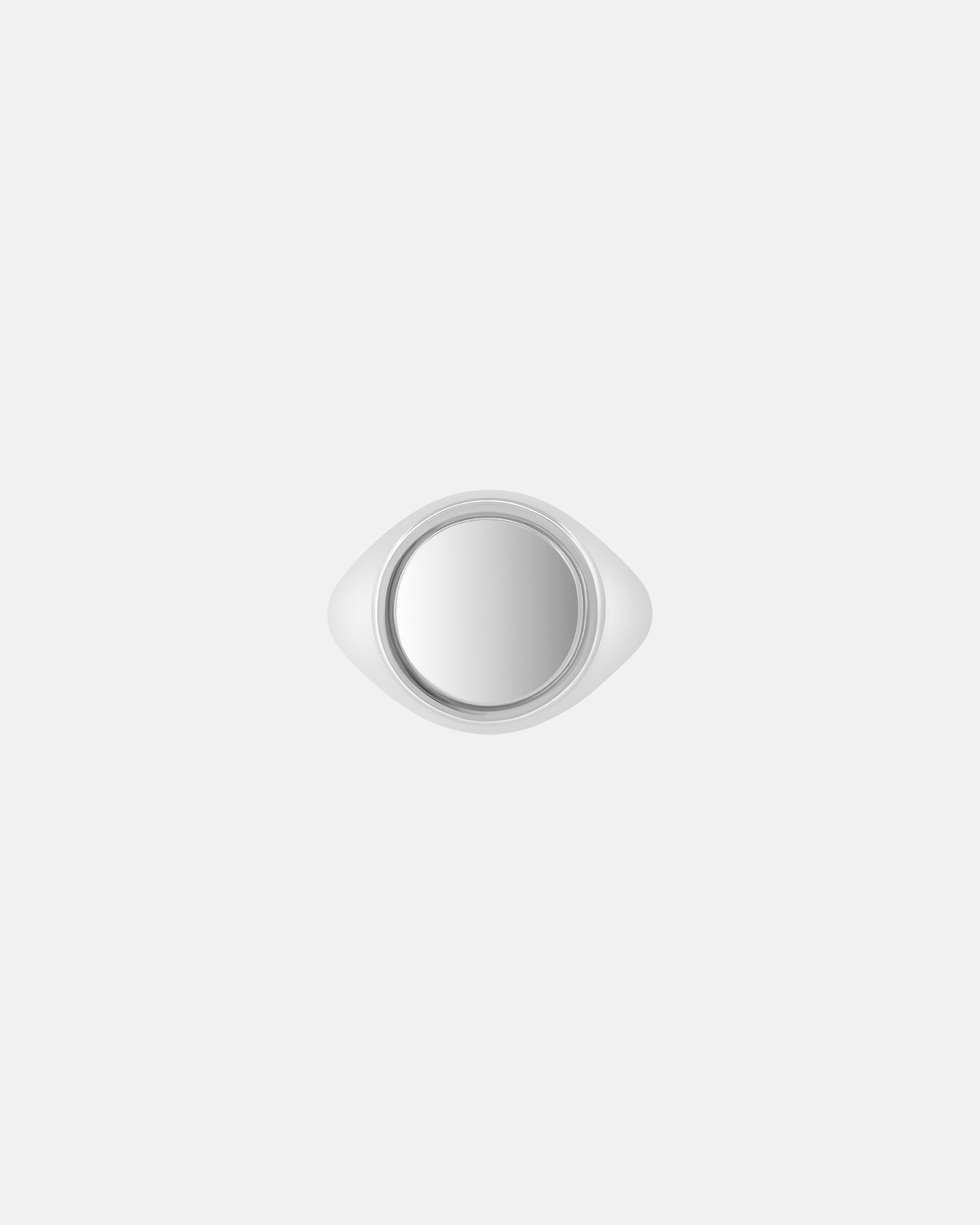 Small Round Signet Ring in Sterling Silver by Wilson Grant