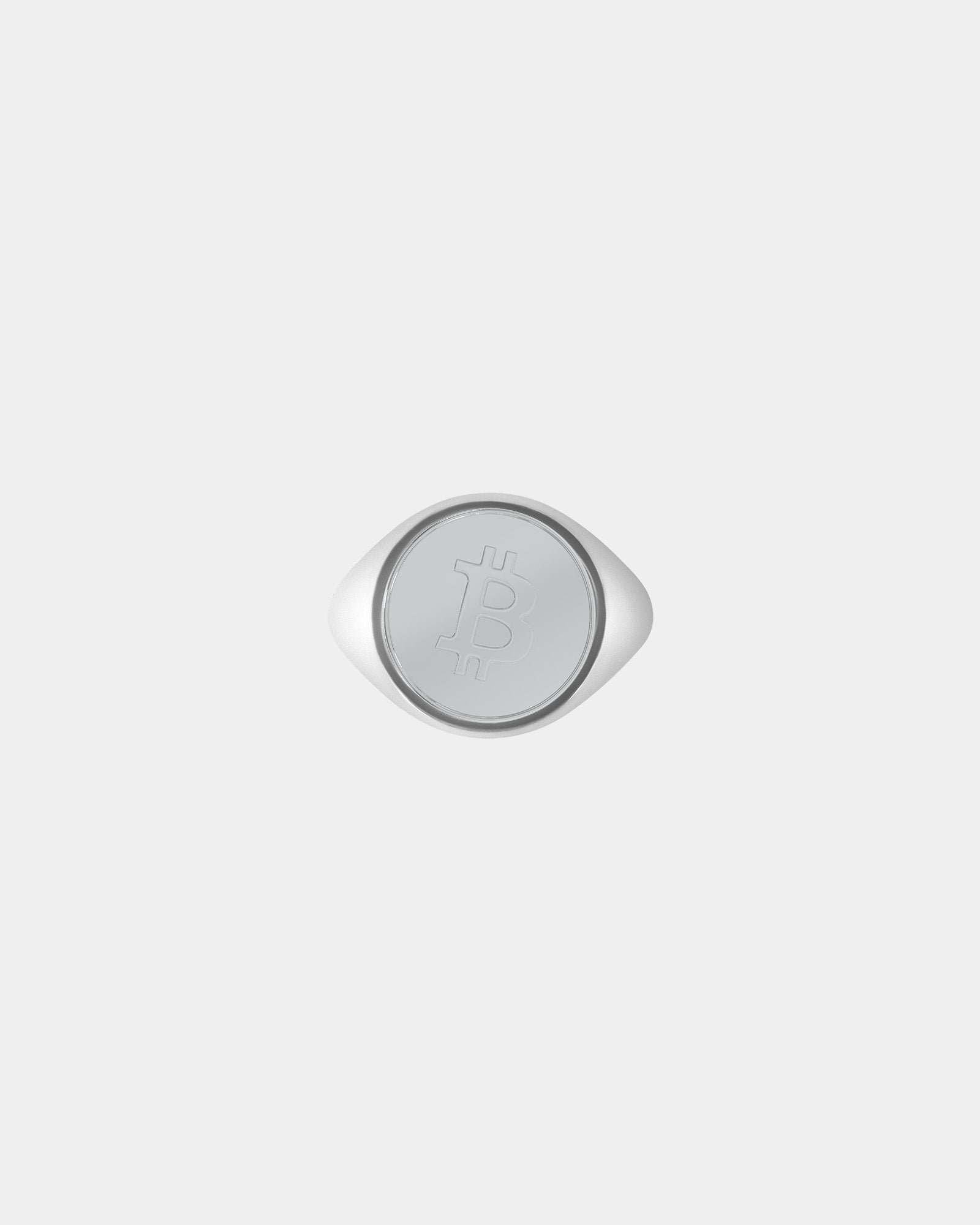 Large Bitcoin Crypto Ring in Sterling Silver by Wilson Grant