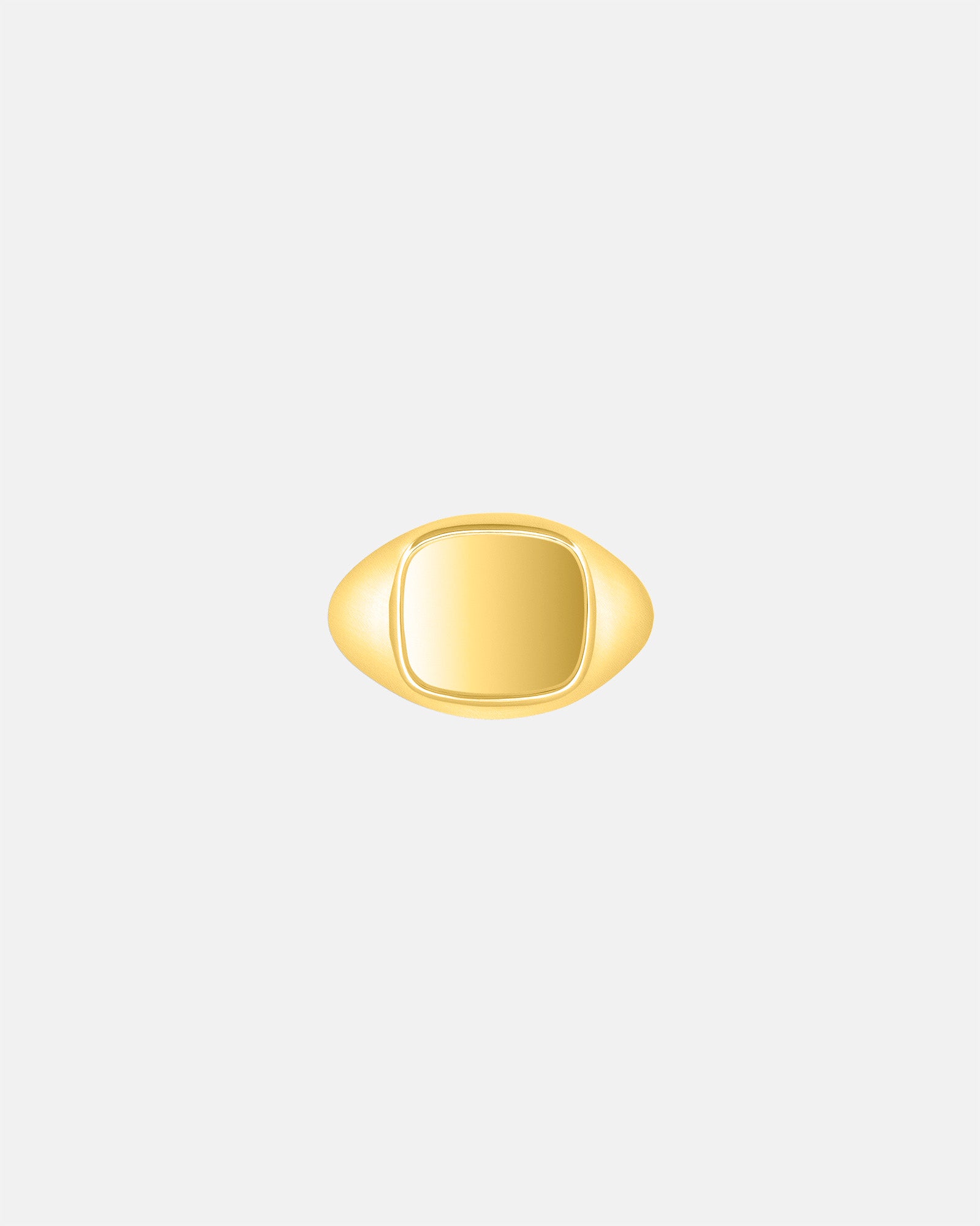 Minimal Square Signet Ring in 9k Yellow Gold by Wilson Grant