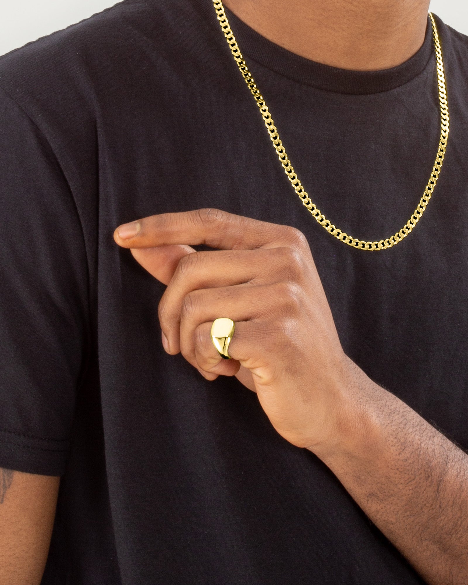 Minimal Square Signet Ring in 9k Yellow Gold by Wilson Grant
