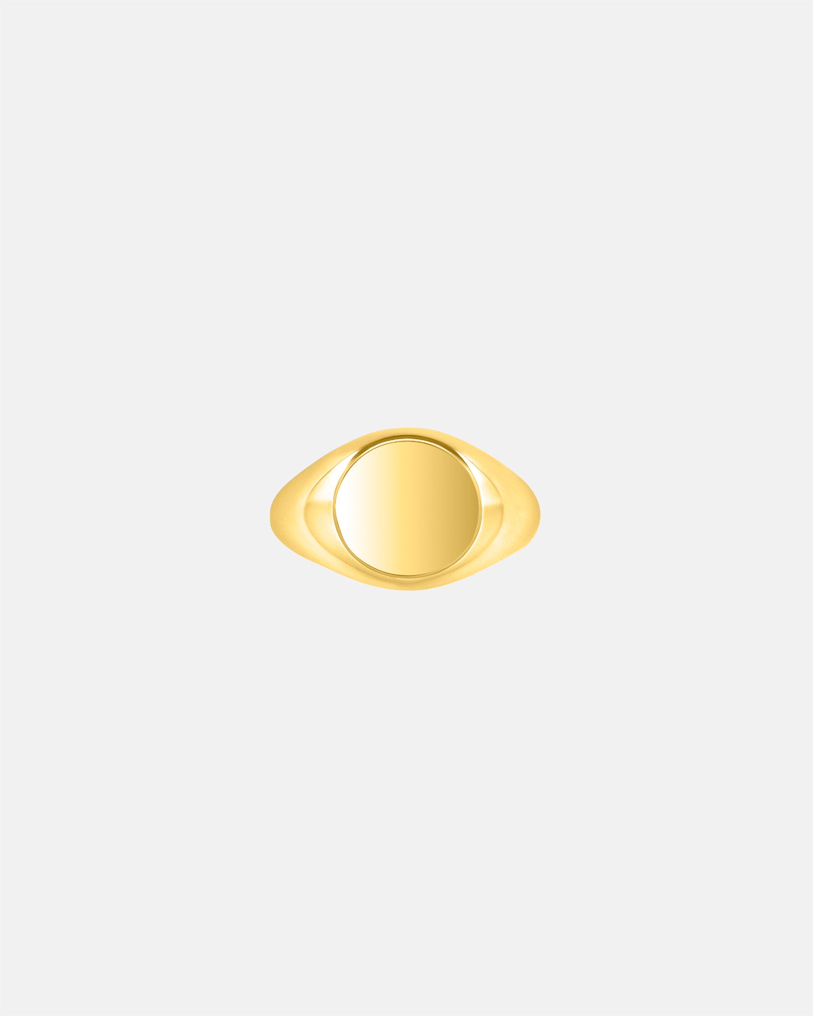 Minimal Circle Signet Ring in 9k Yellow Gold by Wilson Grant