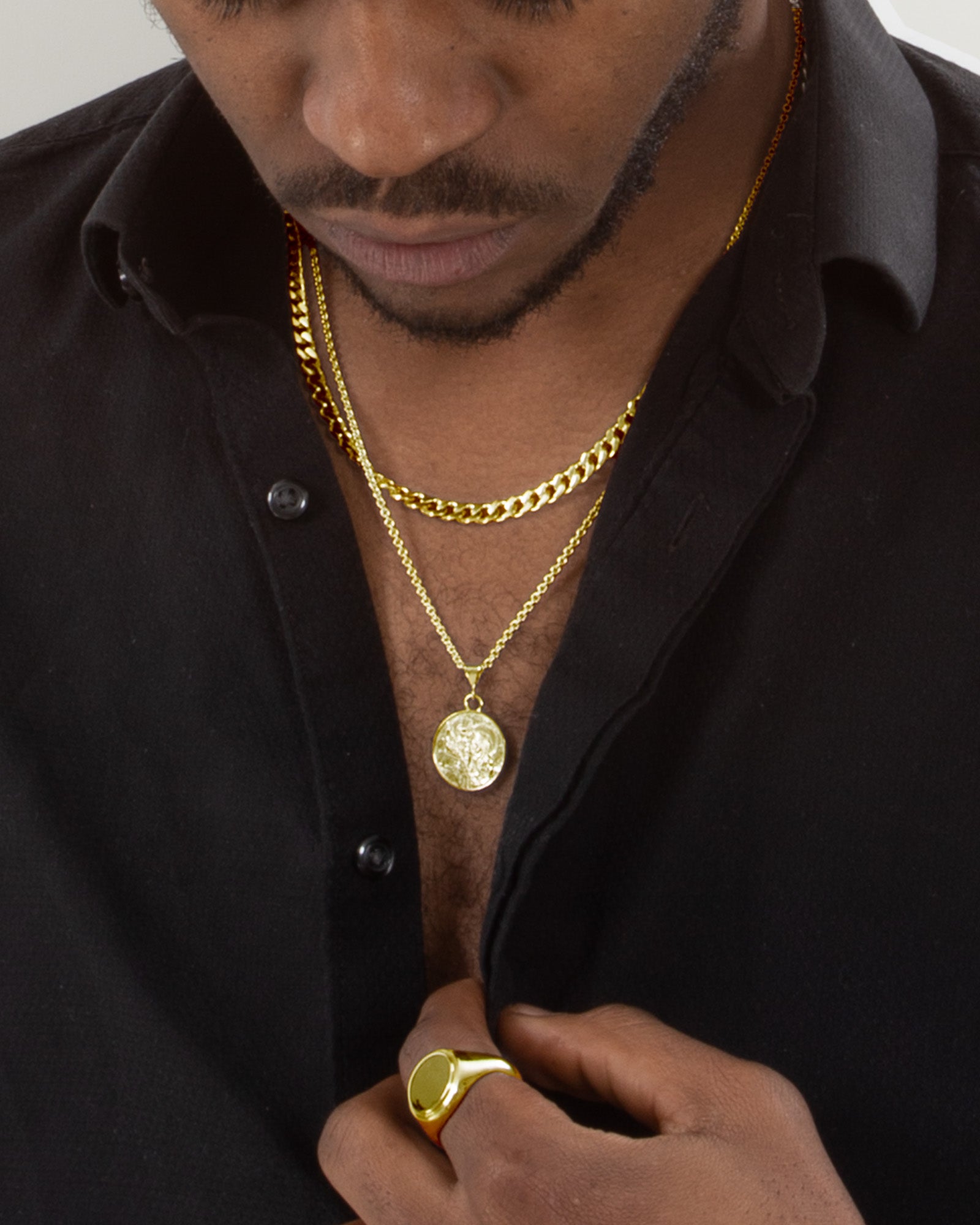 Saint Christopher Pendant in 9k Yellow Gold by Wilson Grant