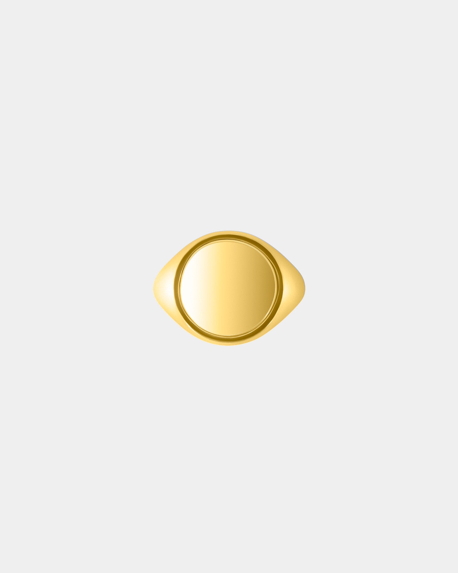 Large Round Signet Ring in 9k Yellow Gold by Wilson Grant
