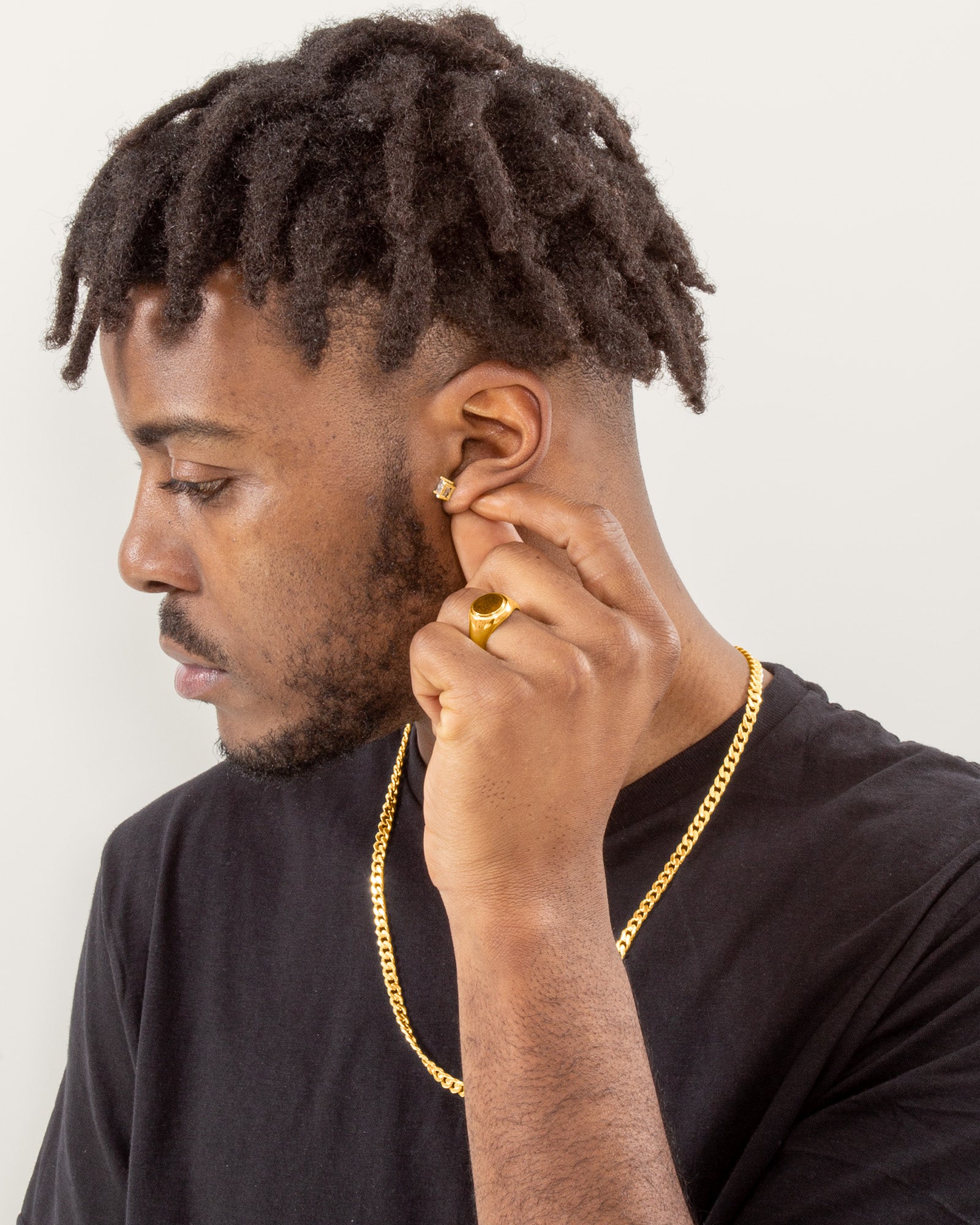Large Round Signet Ring in 9k Yellow Gold by Wilson Grant