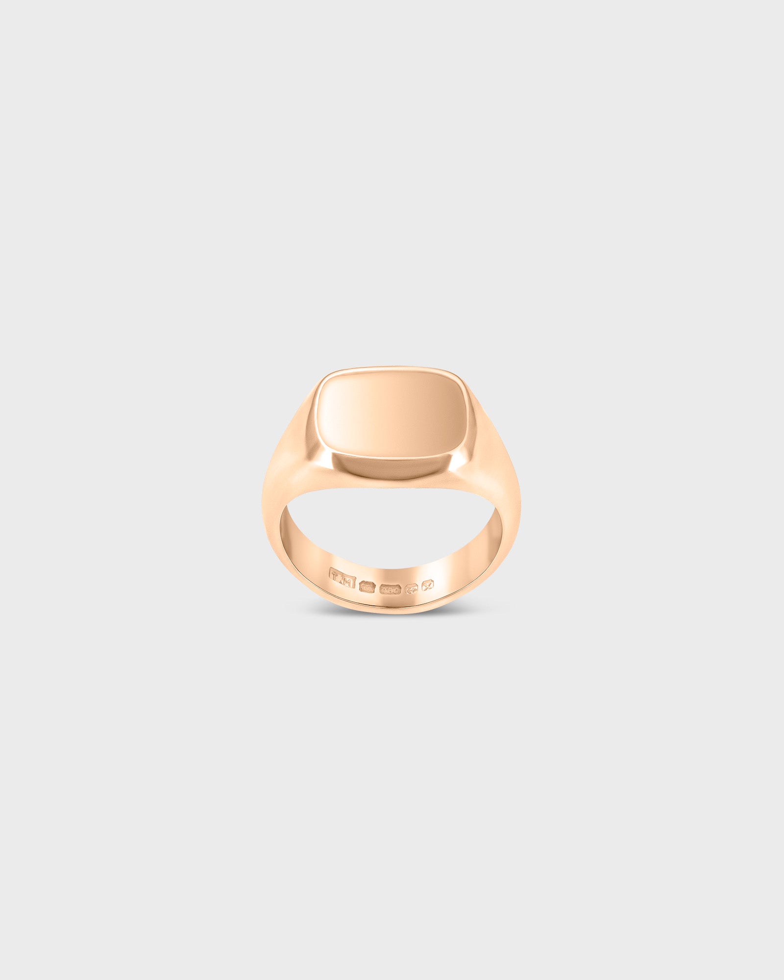 Minimal Square Signet Ring in 9k Rose Gold by Wilson Grant