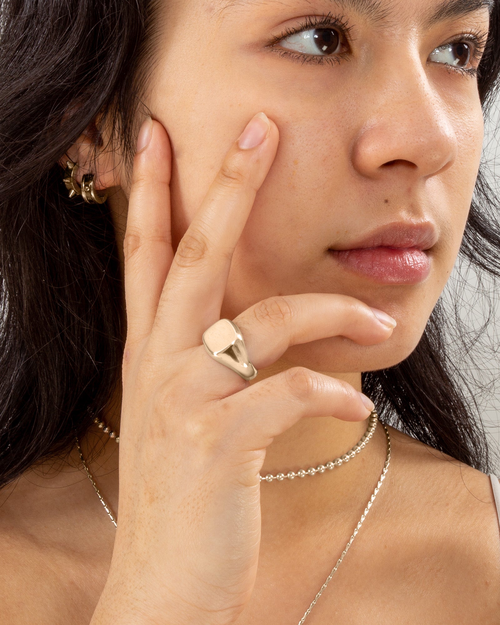Minimal Square Signet Ring in 9k Rose Gold by Wilson Grant