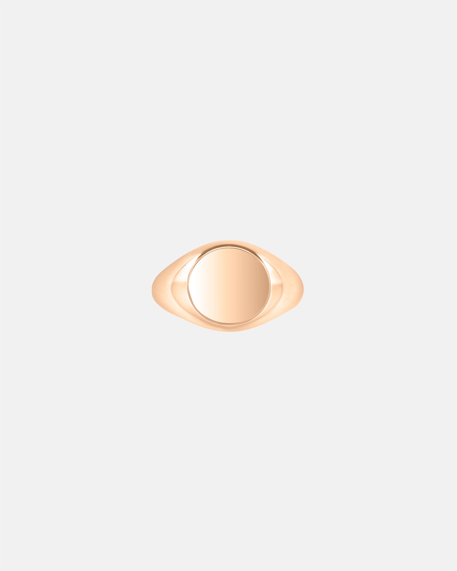 Minimal Circle Signet Ring in 9k Rose Gold by Wilson Grant