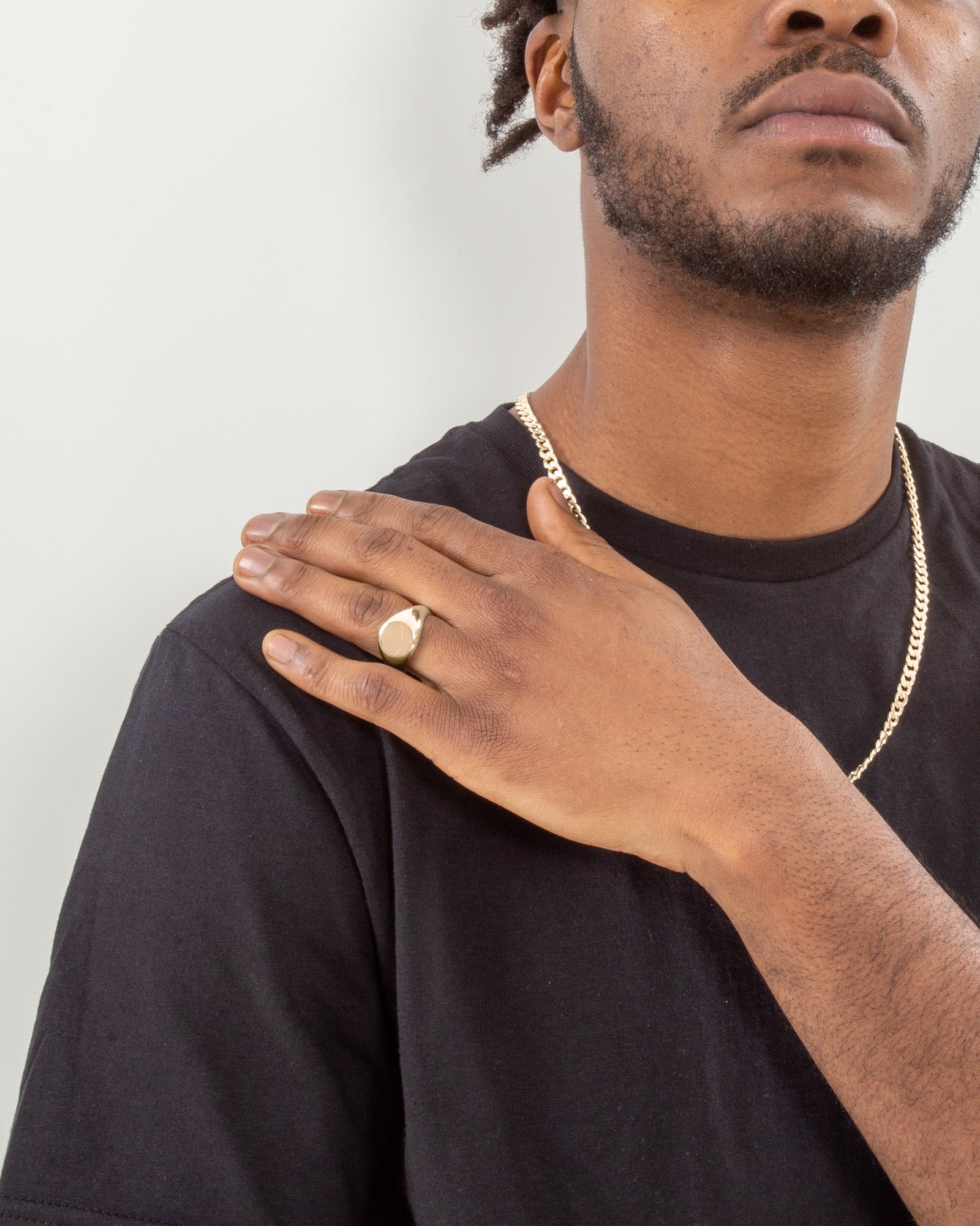 Minimal Circle Signet Ring in 9k Rose Gold by Wilson Grant