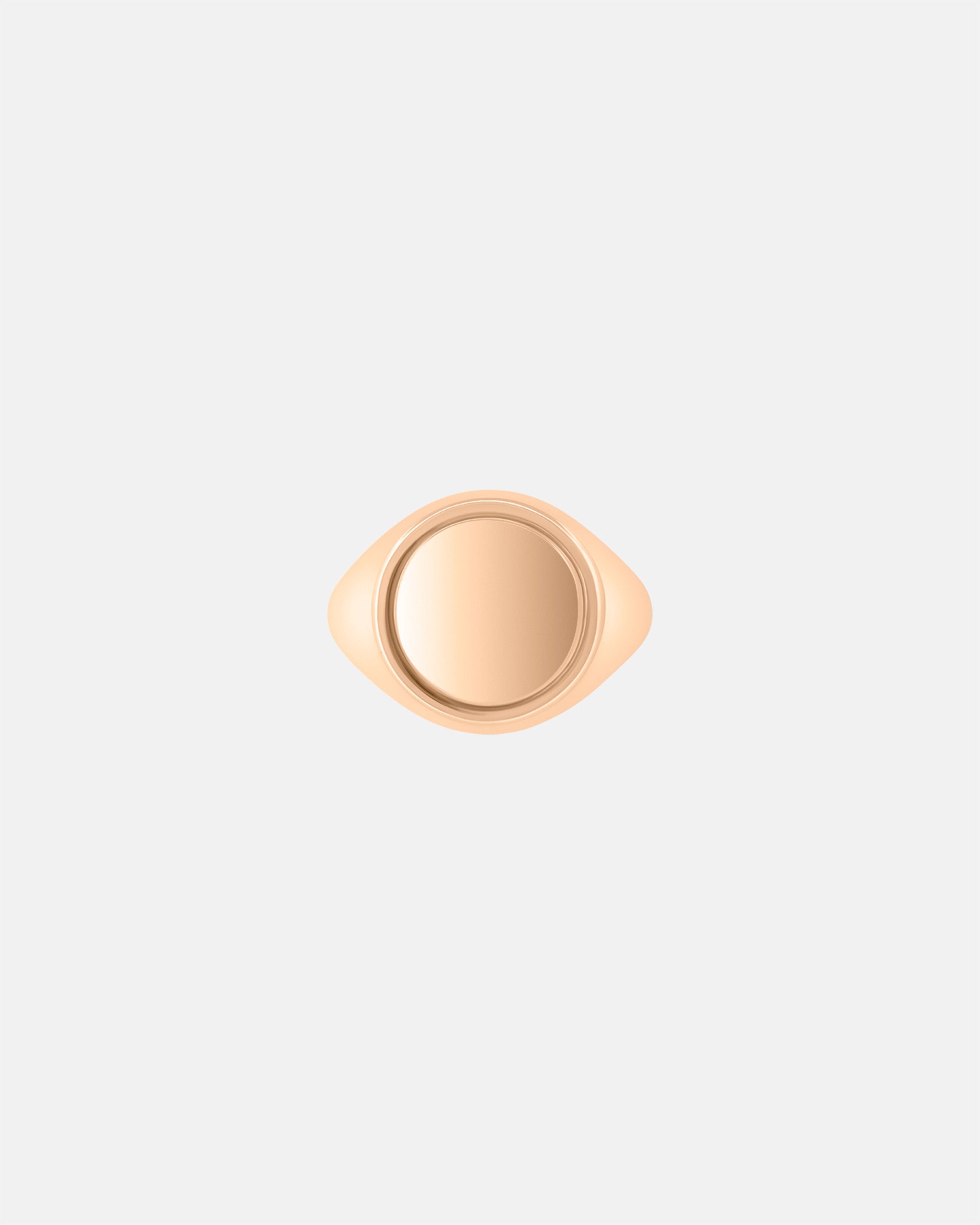 Small Round Signet Ring in 9k Rose Gold by Wilson Grant