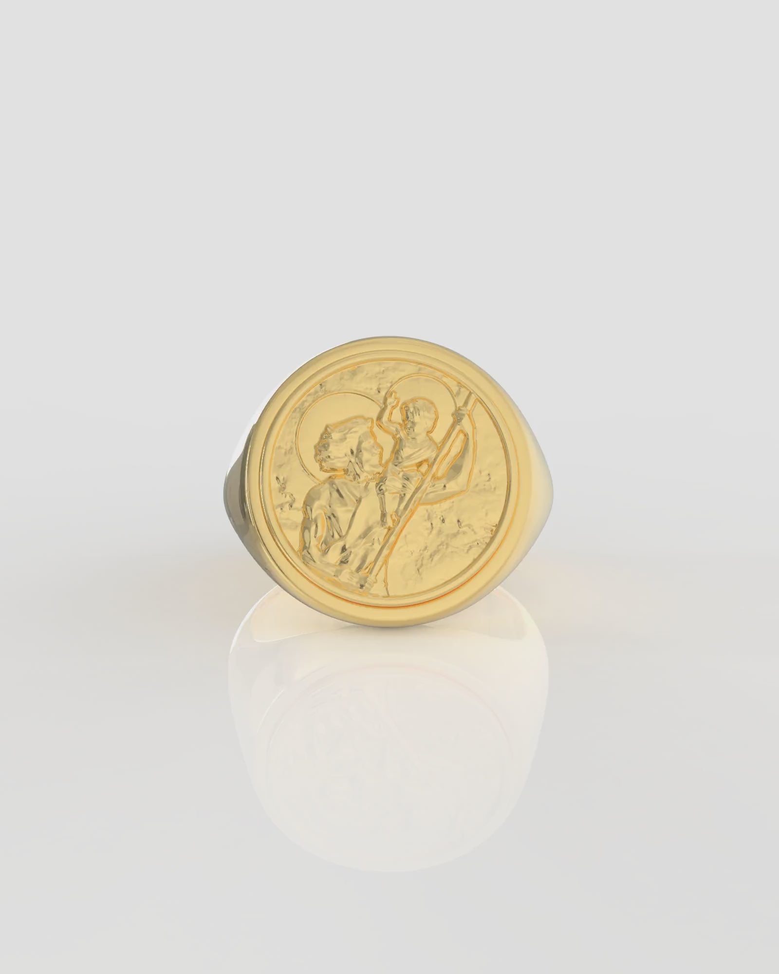 St christopher best sale sovereign ring