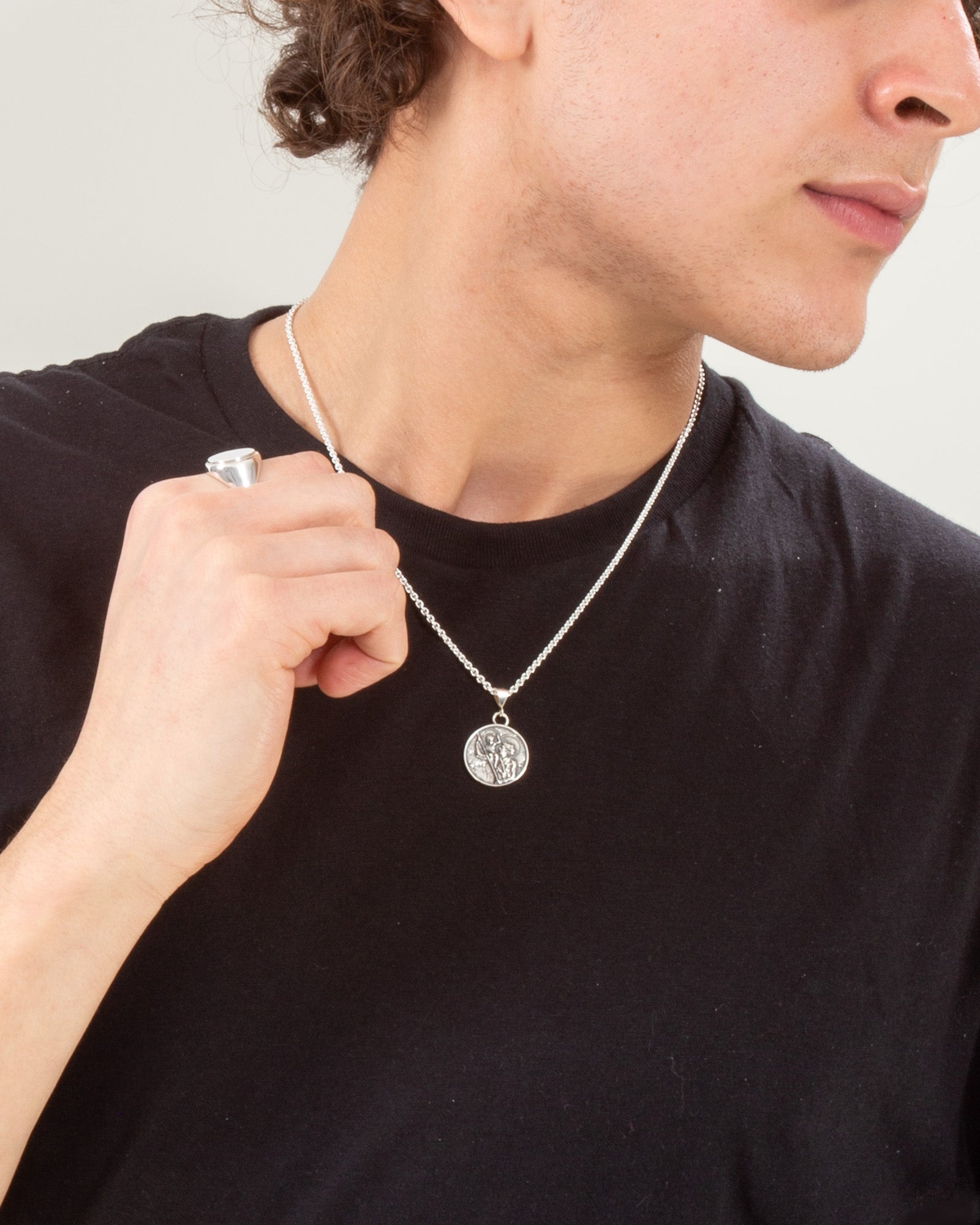 Saint Christopher Pendant in Sterling Silver by Wilson Grant