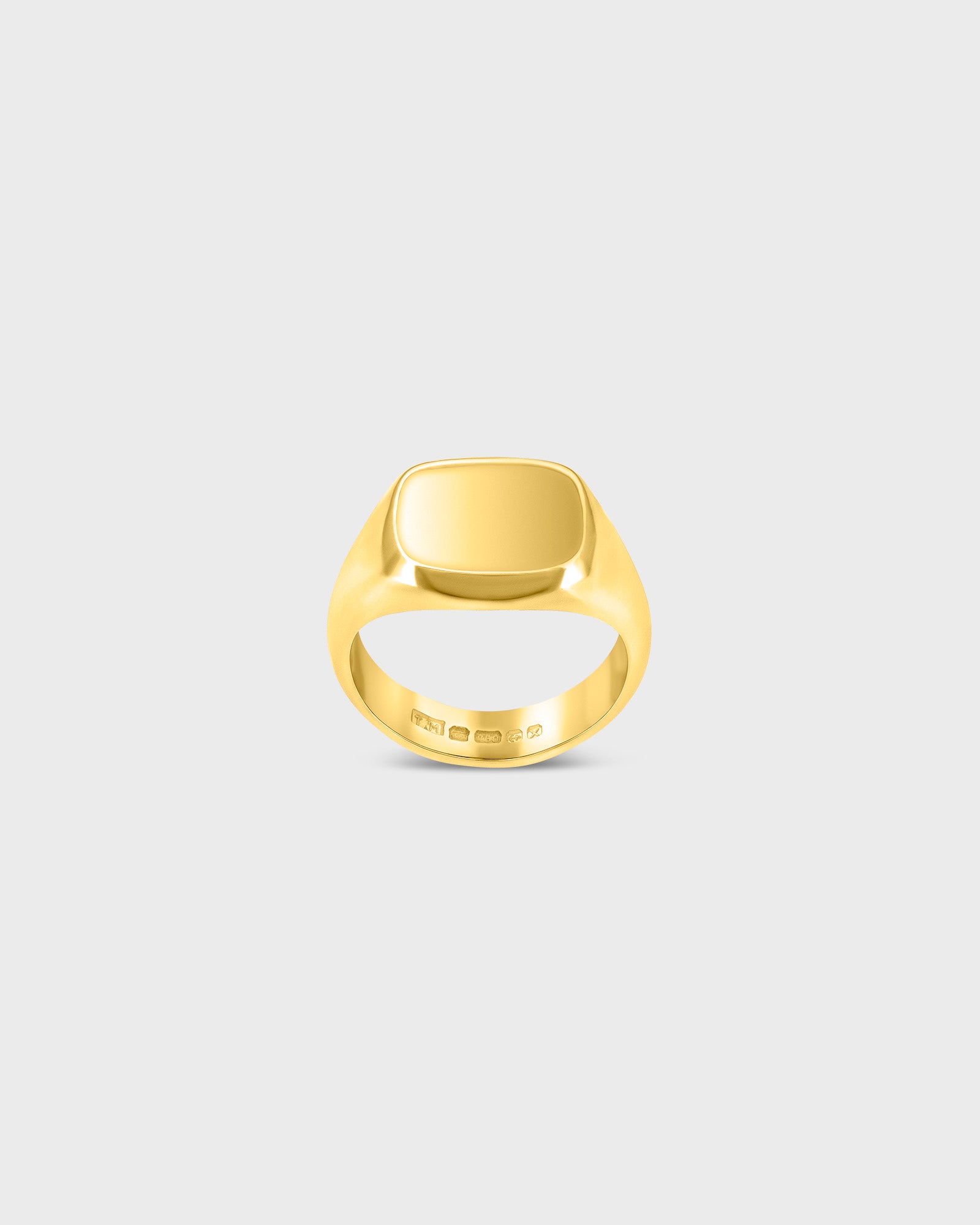 Minimal Square Signet Ring in 9k Yellow Gold by Wilson Grant