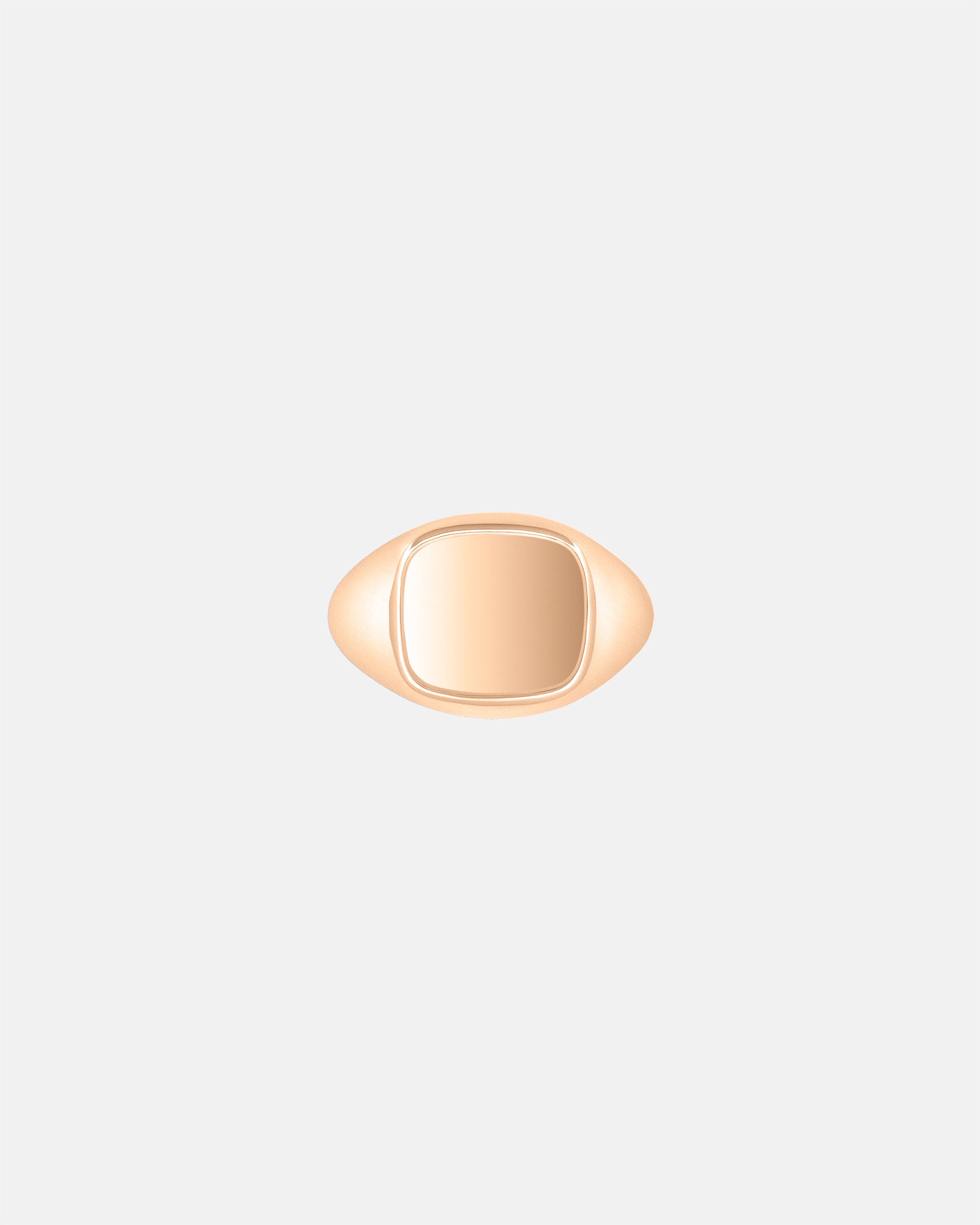 Minimal Square Signet Ring in 9k Rose Gold by Wilson Grant