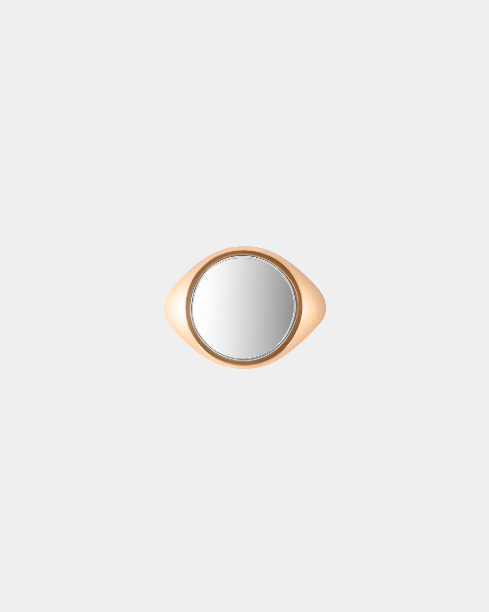 Large Round Signet Ring in 9k Rose Gold / Sterling Silver by Wilson Grant